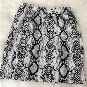 Snake Print Mini Skirt